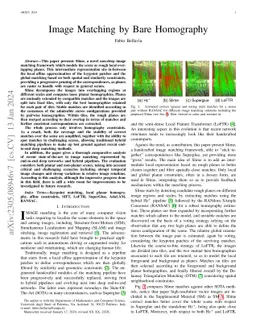 Image Matching by Bare Homography