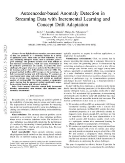 Autoencoder-based Anomaly Detection in Streaming Data with Incremental
  Learning and Concept Drift Adaptation