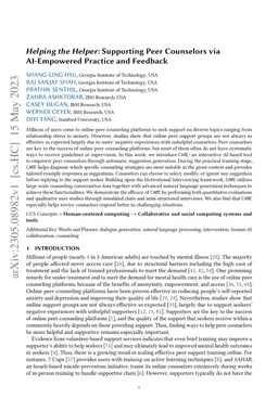 Helping the Helper: Supporting Peer Counselors via AI-Empowered Practice and Feedback