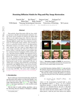 Denoising Diffusion Models for Plug-and-Play Image Restoration