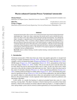 Physics-enhanced Gaussian Process Variational Autoencoder