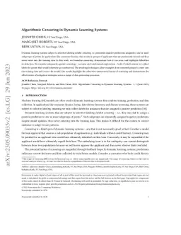 Algorithmic Censoring in Dynamic Learning Systems