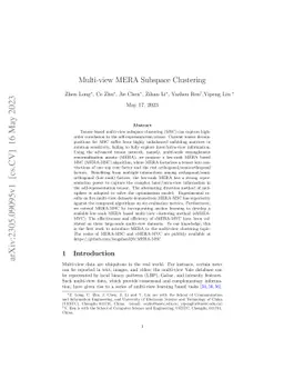 Multi-view MERA Subspace Clustering