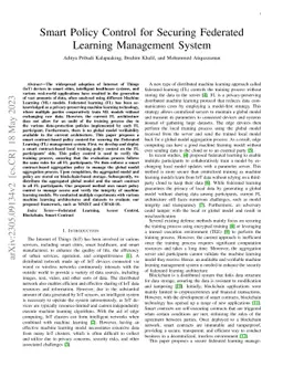 Smart Policy Control for Securing Federated Learning Management System