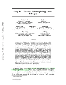 Deep ReLU Networks Have Surprisingly Simple Polytopes