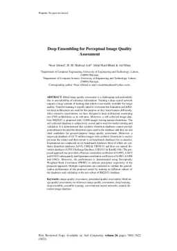 Deep Ensembling for Perceptual Image Quality Assessment
