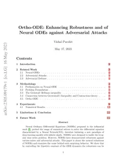 Ortho-ODE: Enhancing Robustness and of Neural ODEs against Adversarial
  Attacks