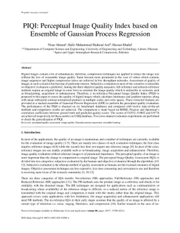 PIQI: Perceptual Image Quality Index based on Ensemble of Gaussian
  Process Regression