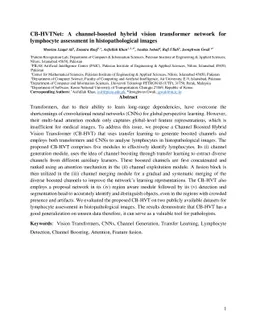CB-HVTNet: A channel-boosted hybrid vision transformer network for
  lymphocyte assessment in histopathological images