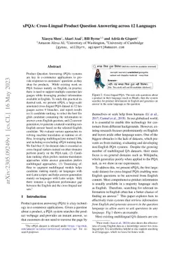 xPQA: Cross-Lingual Product Question Answering across 12 Languages