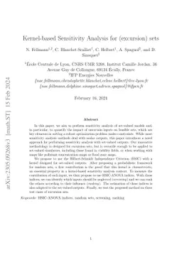 Kernel-based sensitivity analysis for (excursion) sets