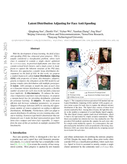 Latent Distribution Adjusting for Face Anti-Spoofing