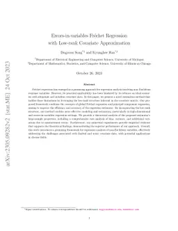 Errors-in-variables Fréchet Regression with Low-rank Covariate
  Approximation