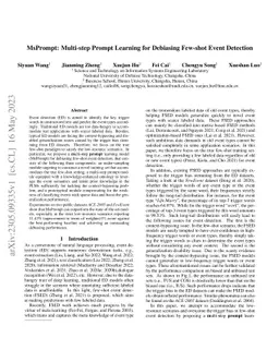 MsPrompt: Multi-step Prompt Learning for Debiasing Few-shot Event
  Detection