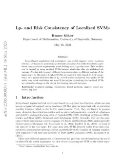 Lp- and Risk Consistency of Localized SVMs