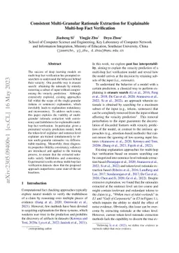 Consistent Multi-Granular Rationale Extraction for Explainable Multi-hop
  Fact Verification