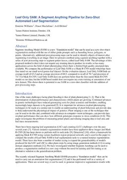 Leaf Only SAM: A Segment Anything Pipeline for Zero-Shot Automated Leaf
  Segmentation
