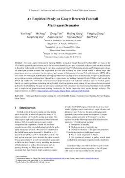 An Empirical Study on Google Research Football Multi-agent Scenarios