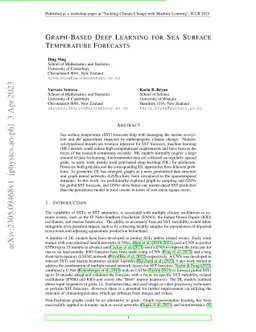 Graph-Based Deep Learning for Sea Surface Temperature Forecasts