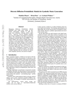 Discrete Diffusion Probabilistic Models for Symbolic Music Generation