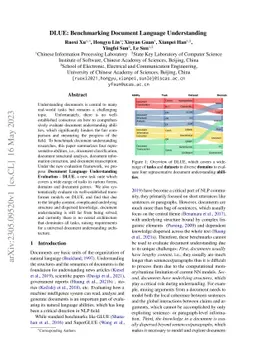 DLUE: Benchmarking Document Language Understanding
