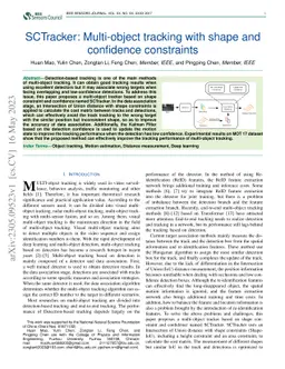 SCTracker: Multi-object tracking with shape and confidence constraints