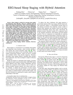 EEG-based Sleep Staging with Hybrid Attention