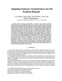 Adapting Sentence Transformers for the Aviation Domain