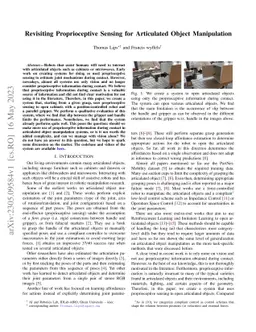 Revisiting Proprioceptive Sensing for Articulated Object Manipulation