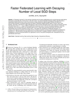 Faster Federated Learning with Decaying Number of Local SGD Steps