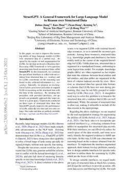 StructGPT: A General Framework for Large Language Model to Reason over
  Structured Data