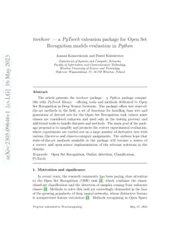 torchosr -- a PyTorch extension package for Open Set Recognition models
  evaluation in Python