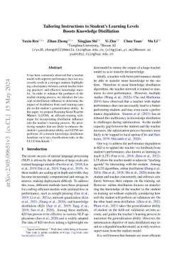 Tailoring Instructions to Student's Learning Levels Boosts Knowledge
  Distillation