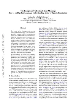 The Interpreter Understands Your Meaning: End-to-end Spoken Language
  Understanding Aided by Speech Translation