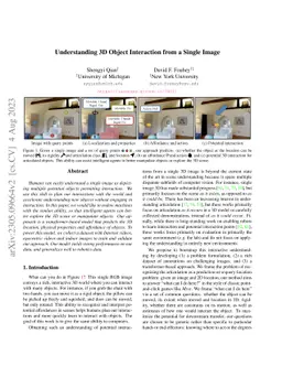 Understanding 3D Object Interaction from a Single Image