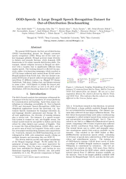 OOD-Speech: A Large Bengali Speech Recognition Dataset for
  Out-of-Distribution Benchmarking