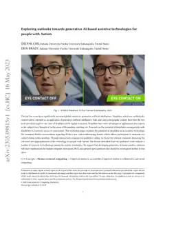 Exploring outlooks towards generative AI-based assistive technologies
  for people with Autism