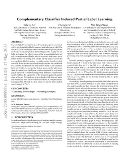 Complementary Classifier Induced Partial Label Learning