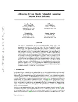 Mitigating Group Bias in Federated Learning: Beyond Local Fairness