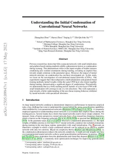 Understanding the Initial Condensation of Convolutional Neural Networks