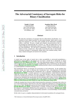 The Adversarial Consistency of Surrogate Risks for Binary Classification