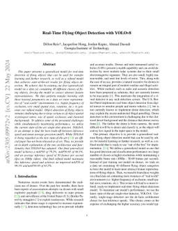 Real-Time Flying Object Detection with YOLOv8