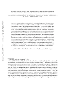 Hedonic Prices and Quality Adjusted Price Indices Powered by AI