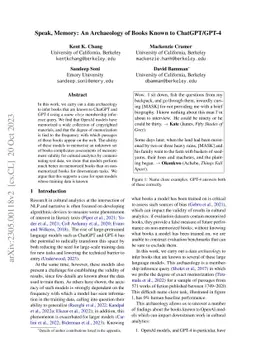 Speak, Memory: An Archaeology of Books Known to ChatGPT/GPT-4