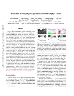 Event-Free Moving Object Segmentation from Moving Ego Vehicle