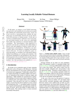 Learning Locally Editable Virtual Humans