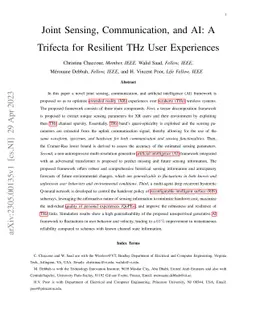 Joint Sensing, Communication, and AI: A Trifecta for Resilient THz User
  Experiences