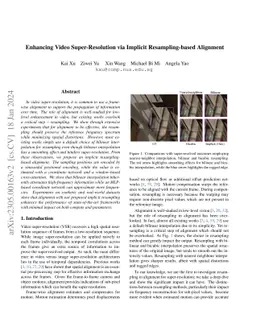 Enhancing Video Super-Resolution via Implicit Resampling-based Alignment
