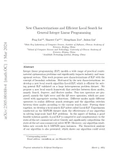New Characterizations and Efficient Local Search for General Integer
  Linear Programming