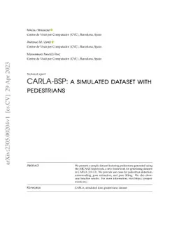 CARLA-BSP: a simulated dataset with pedestrians